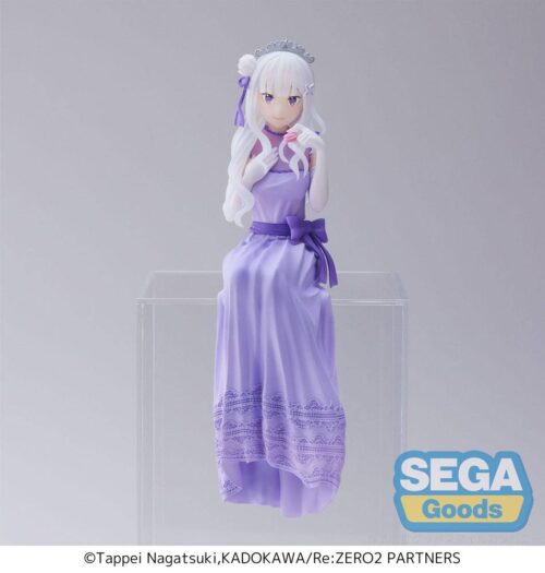 Nendo Addicts - Sega - Re Zero Emilia Dressed Up Party Lost In Memories Perching Figure