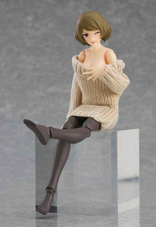 Nendo Addicts - Figma - Female Body (chiaki) With Off-the-shoulder Sweater Dress Pose1