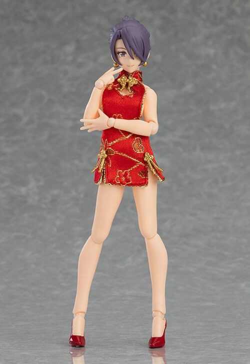 Nendo Addicts - Figma - Original Character Female Body (mika) With Mini Skirt Chinese Dress Outfit