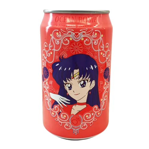 Ocean Bomb Sailor Moon Sailor Mars Sparkling Water - Strawberry Flavor 330 Ml