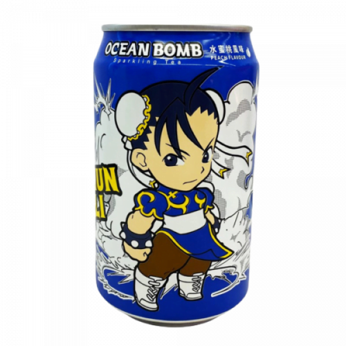 Nendo Addicts - Ocean Bomb Street Fighter Chun Li Sparkling Ice Tea - Peach Flavor 330 Ml