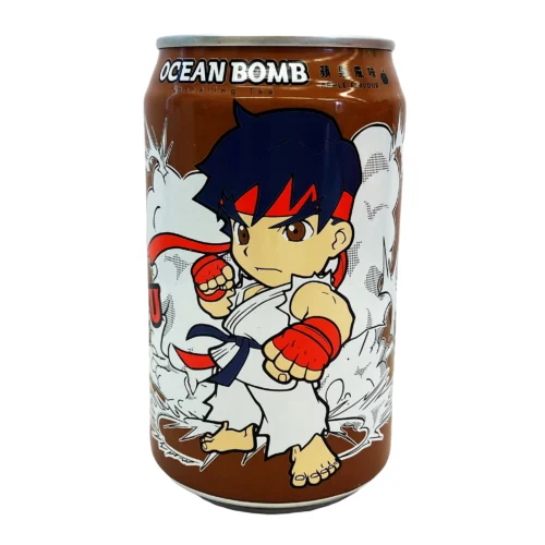 Nendo Addicts - Ocean Bomb Street Fighter Ryu Sparkling Ice Tea - Peach Flavor 330 Ml